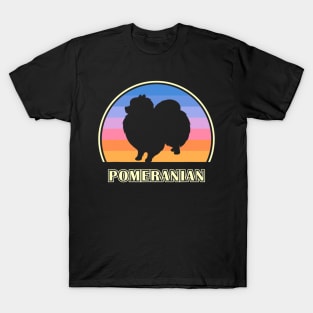 Pomeranian Vintage Sunset Dog T-Shirt